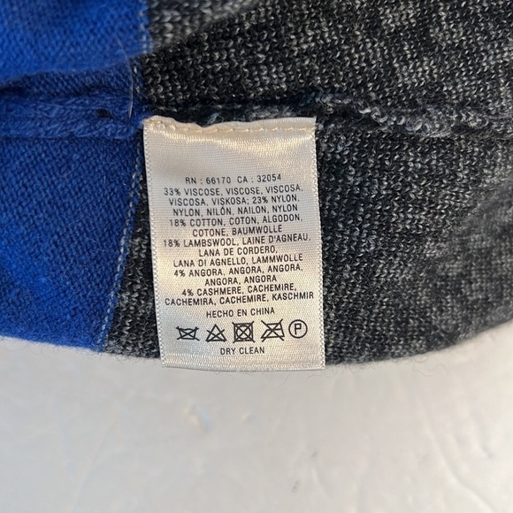 Anthropologie Sparrow Cashmere Blend Dress Blue/ Orange/ Gray Fit & Flare  XS - Picture 11 of 11